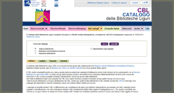 Desktop Screenshot of catalogobibliotecheliguri.it